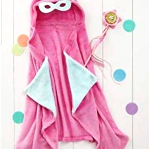 🦸‍♂️SUPERHERO🦹‍♂️ Hooded🦹 Throw🦹‍♀️ With Attatched Eye Mask Gift Christmas🎅